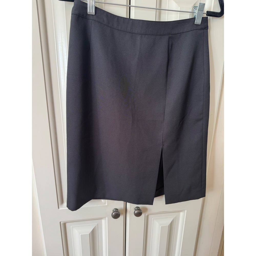 Hennes Black Pencil Skirt Womens Size 8 Career‎ Office Wear Front Slit
